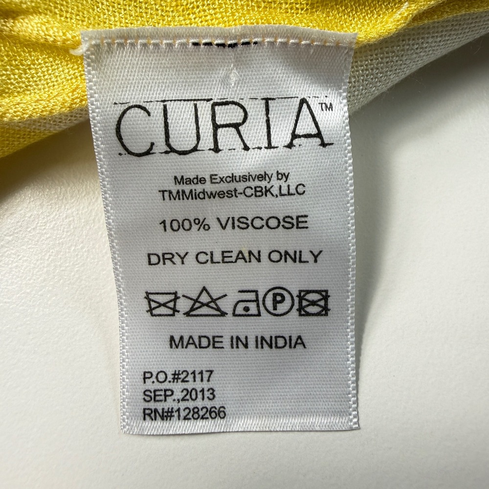 Curia Womens Scarf White Green Yellow Tree Print Sheer Viscose Boho Cottagecore - Picture 8 of 9